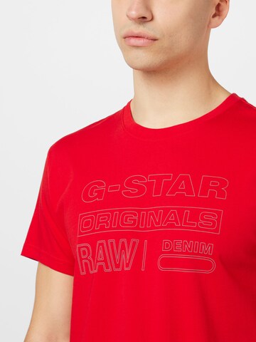 G-Star RAW Μπλουζάκι σε κόκκινο