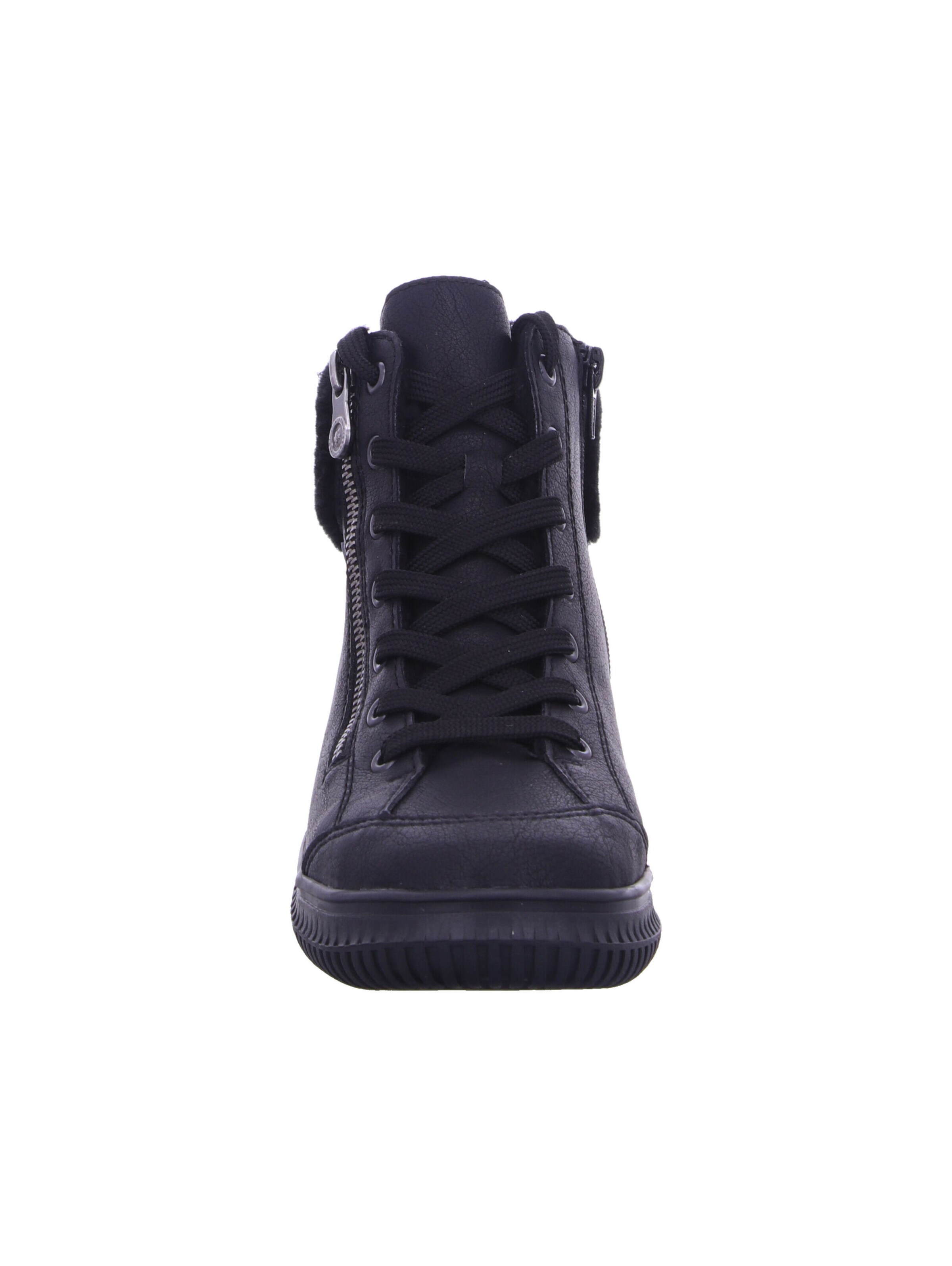 Rieker Lace-Up Ankle Boots in Black