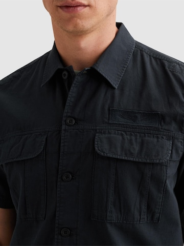 PME Legend - Ajuste regular Camisa 'Shirt with short sleeves and chest pockets' en azul