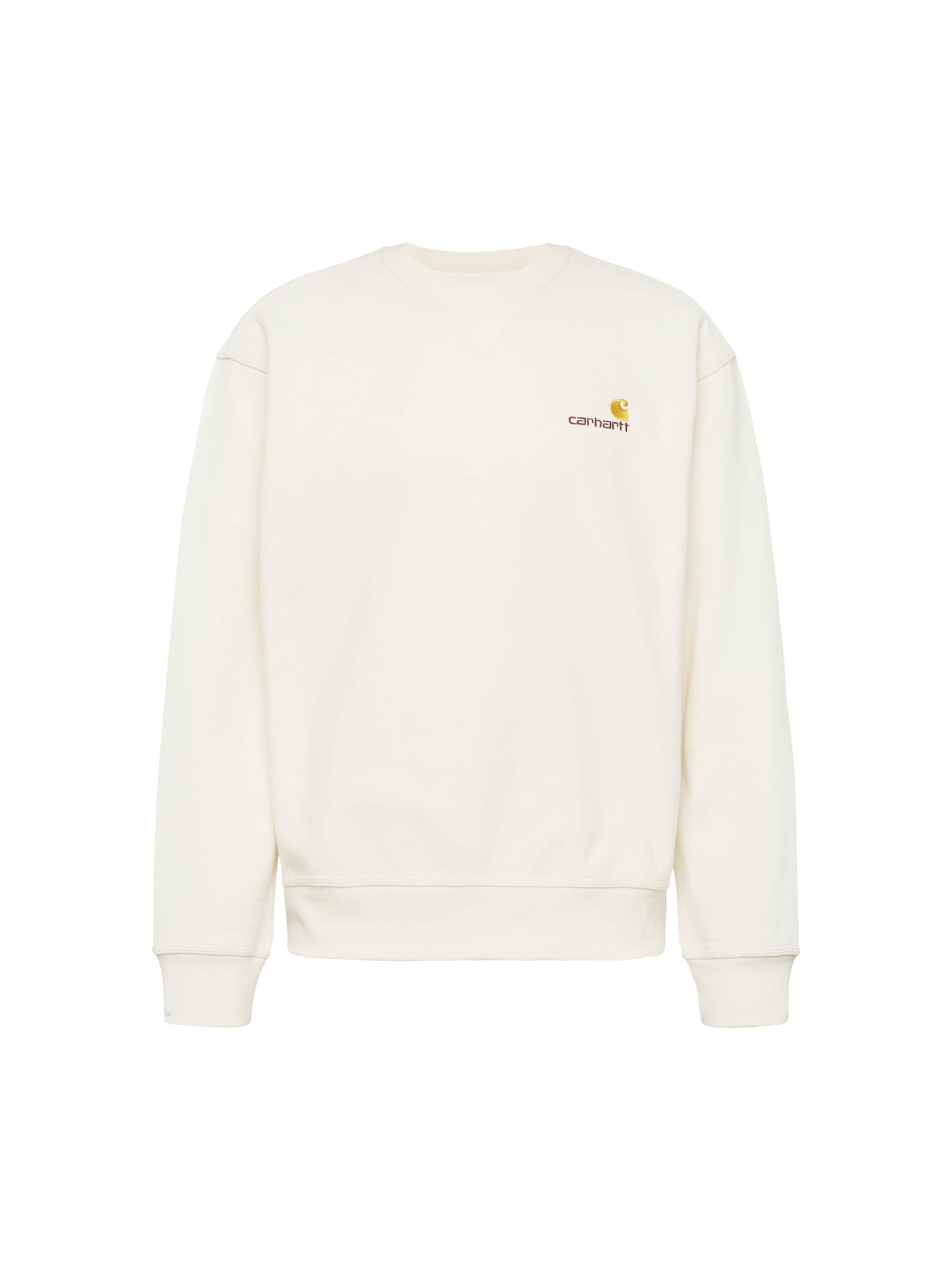 Carhartt WIP Sweatshirt 'American Script' in Beige: front