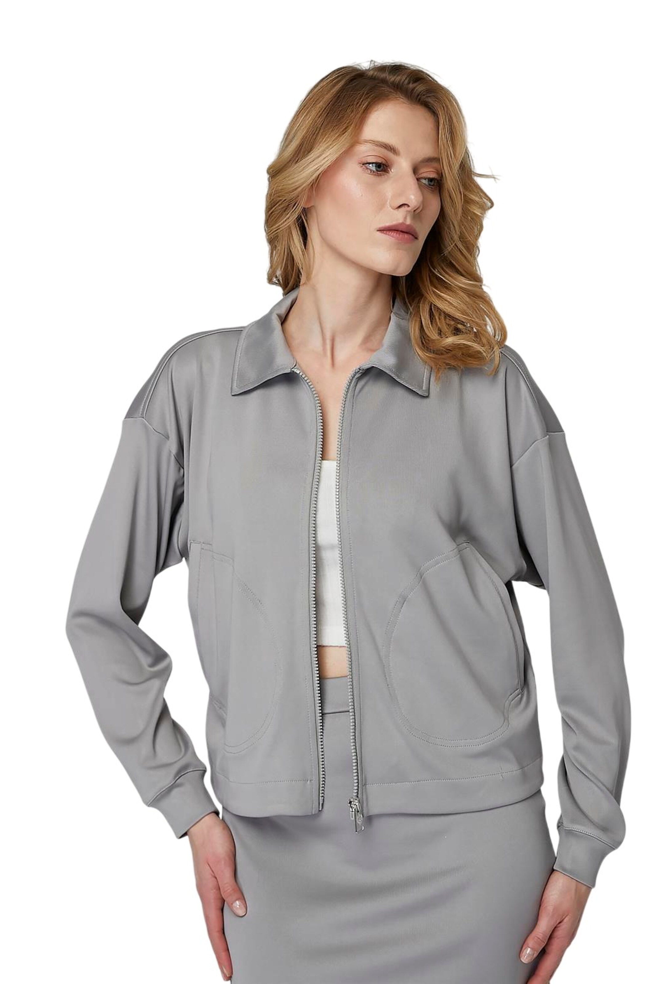 HOME STORE Sweatjacke in Grau