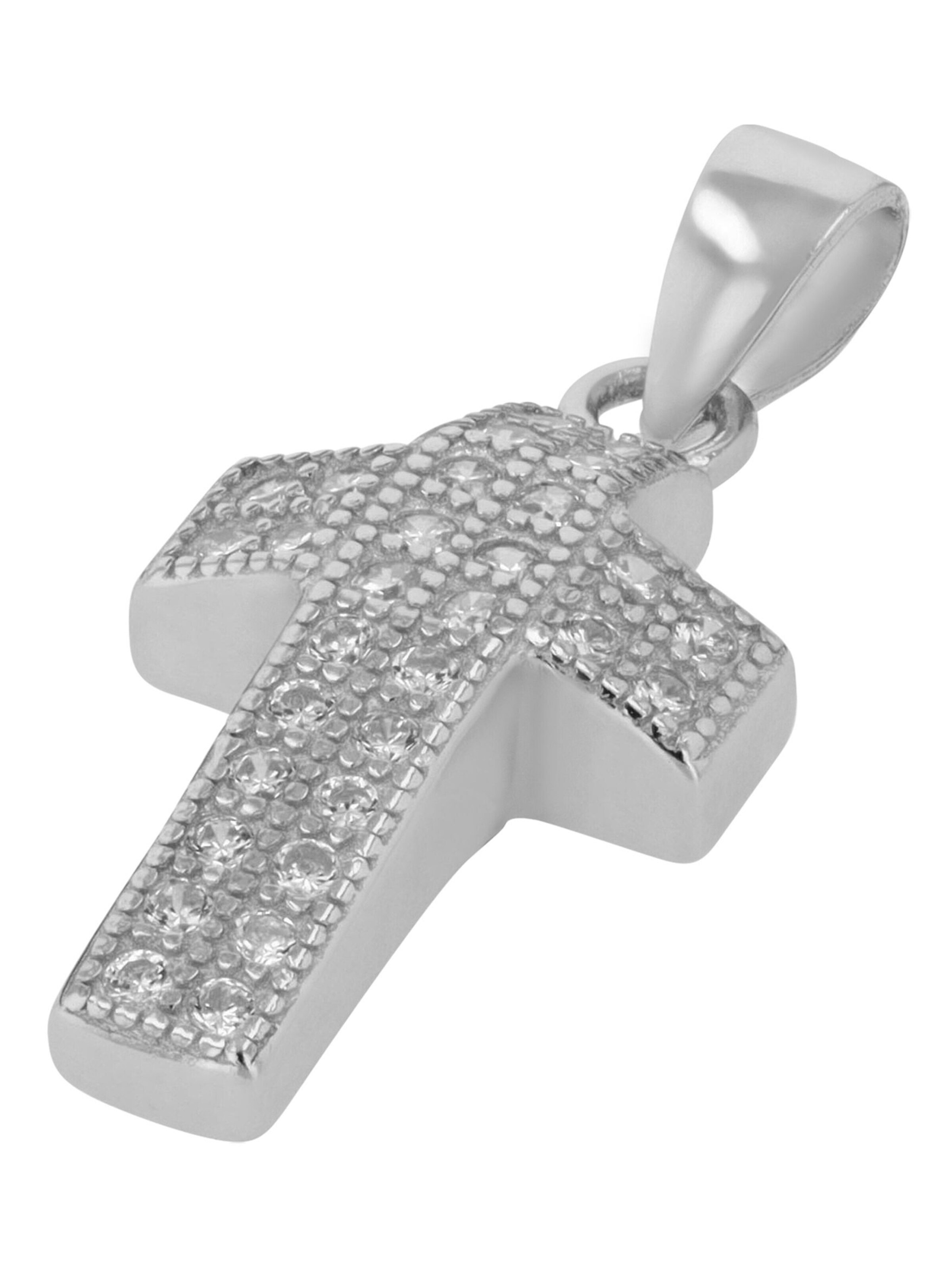 Akzent Pendant '"Finley" aus 925 Sterlingsilber, rhodiniert, langlebig' in Silver: front