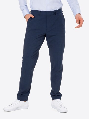 Coupe slim Pantalon à plis s.Oliver BLACK LABEL en bleu : devant