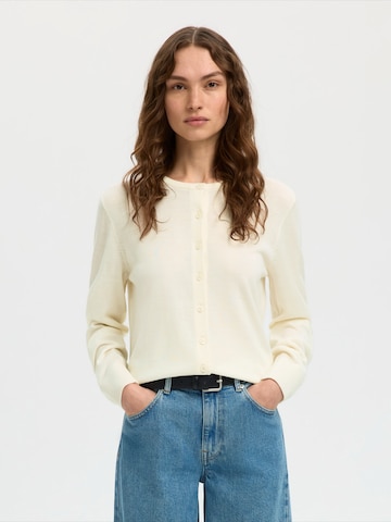 SELECTED Strickjacke 'SLFTHEA' in Beige: Vorderseite