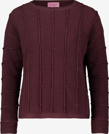 Betty Barclay Grobstrick-Pullover mit Strickdetails in Lila: predná strana