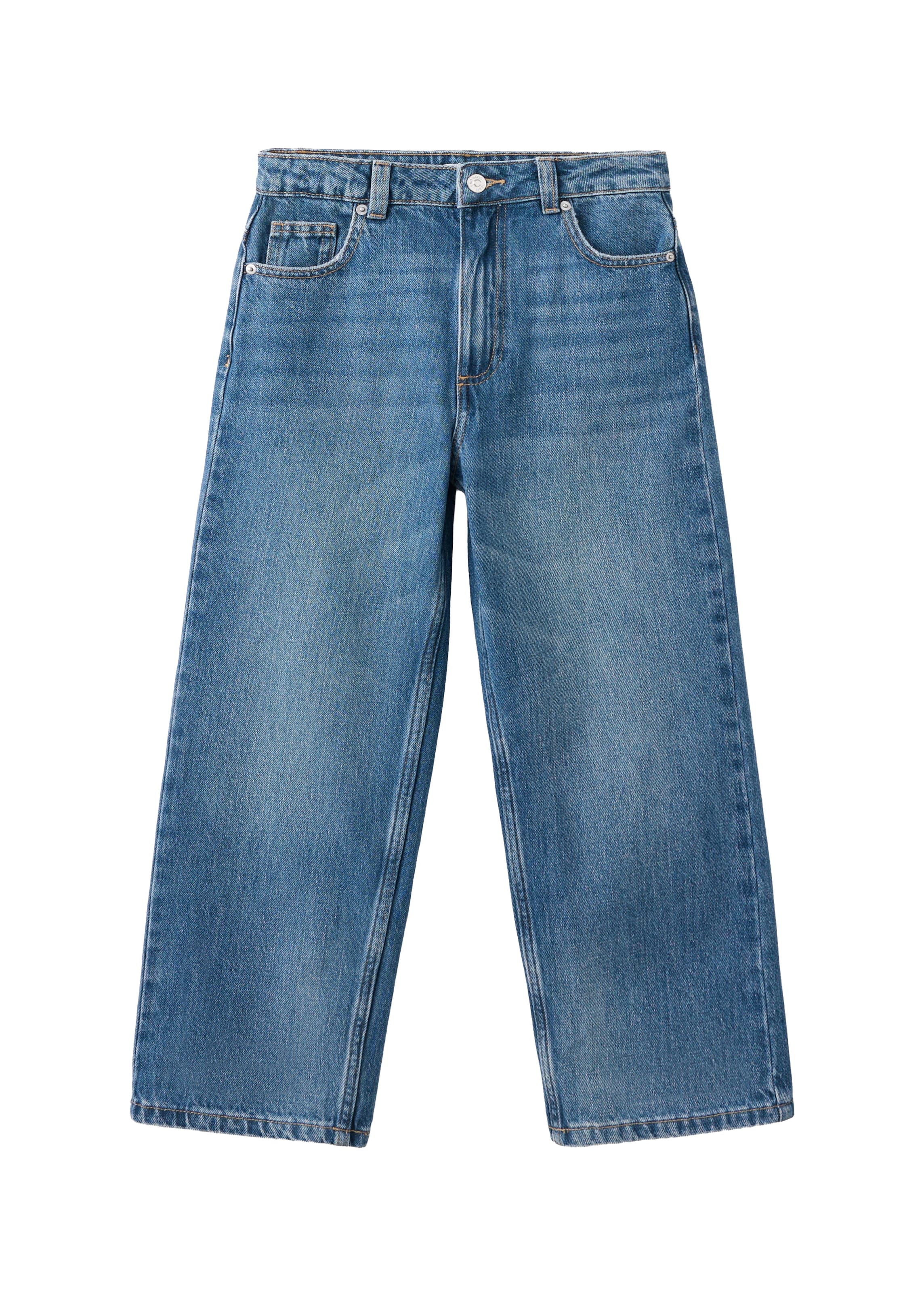 MANGO KIDS Loose fit Jeans 'WIDEBOY' in Blue: front