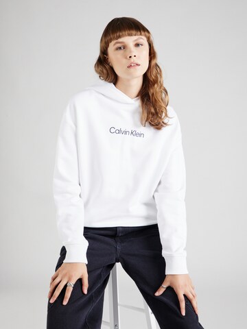 Calvin Klein Sweatshirt 'HERO' in Wit: voorkant