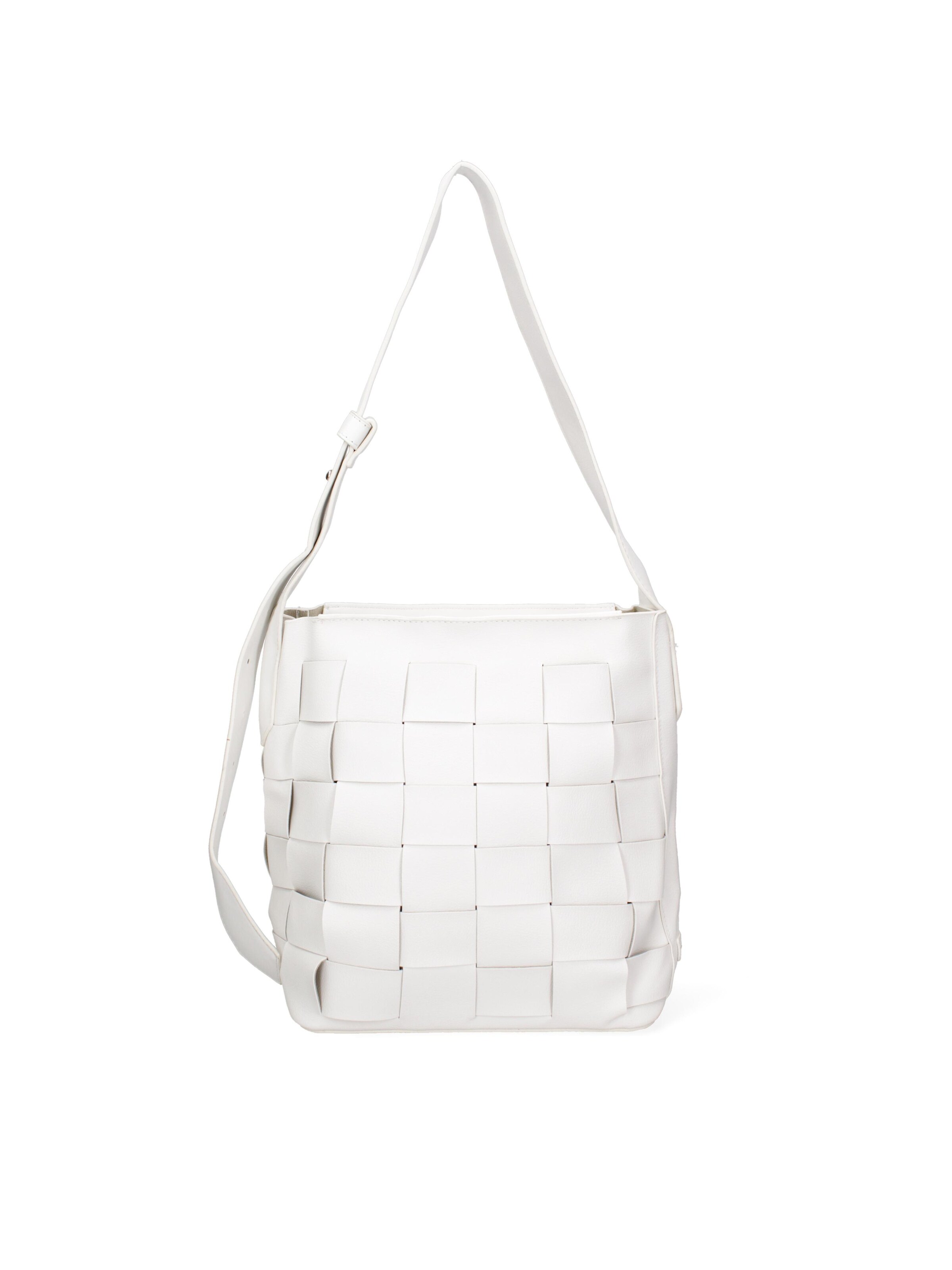 Borsa a spalla 'Borsa a Spalla Donna David Jones PVC Trapuntato Zip' di David Jones in bianco: frontale
