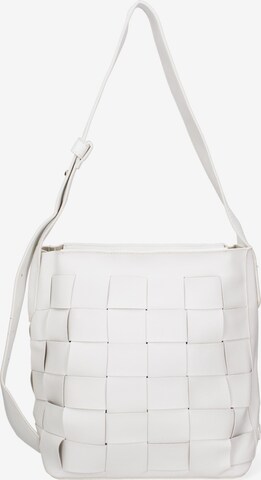 Borsa a spalla 'Borsa a Spalla Donna David Jones PVC Trapuntato Zip' di David Jones in bianco: frontale
