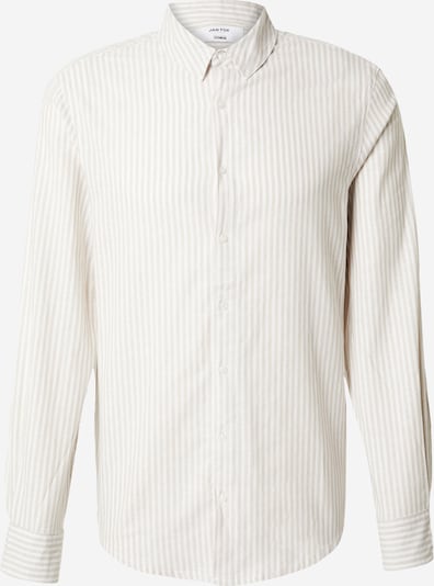 DAN FOX APPAREL Overhemd 'René' in de kleur Taupe / Wit, Productweergave