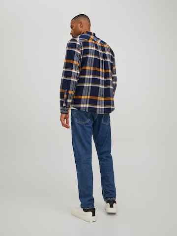 mėlyna JACK & JONES Standartinis modelis Marškiniai 'Owen'