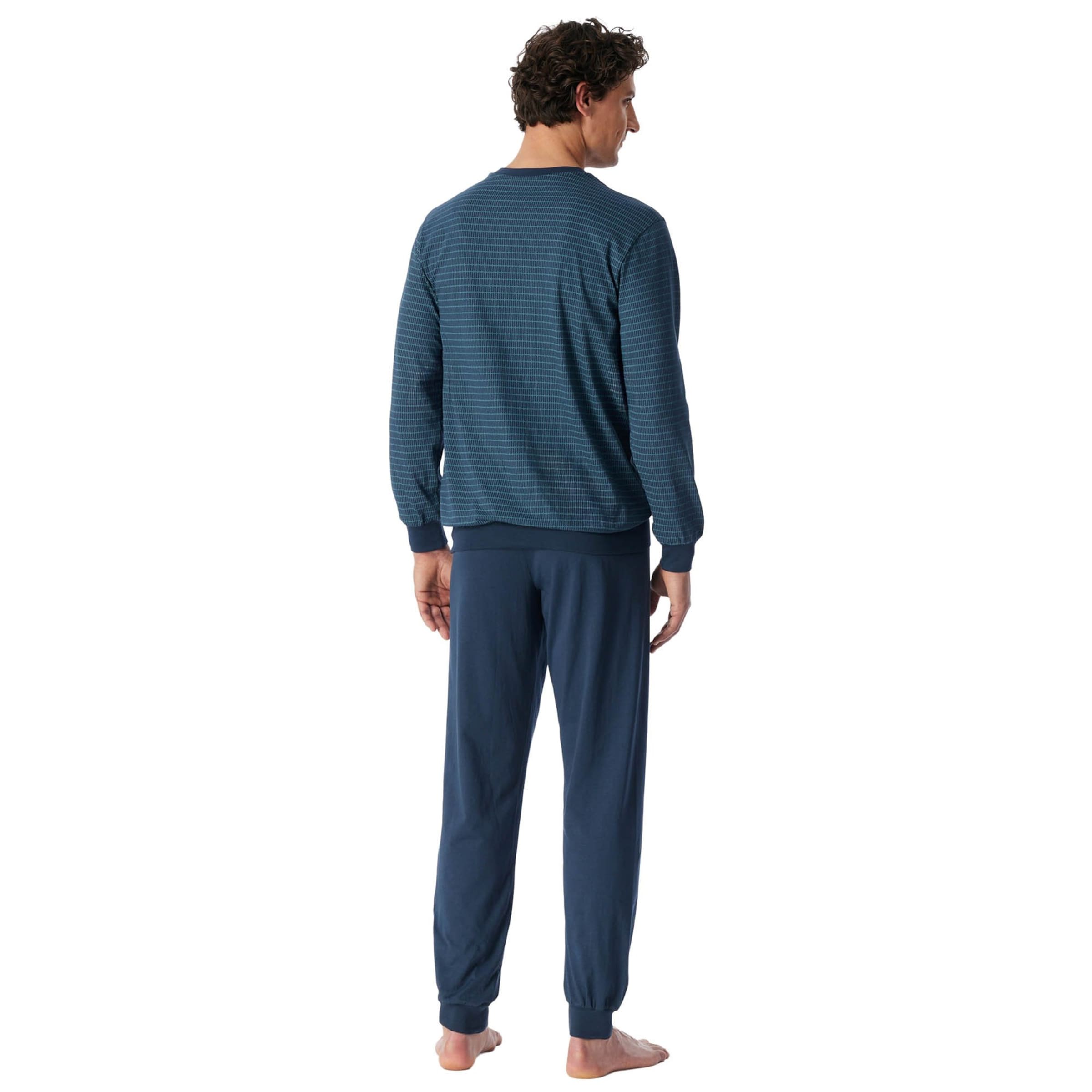 SCHIESSER - Pijama largo ' Comfort Essentials ' en azul