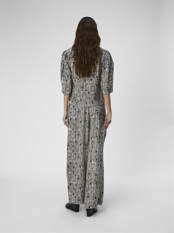 OBJECT Wide leg Trousers 'Daya' in Grey