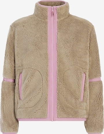 PROTEST Fleece Jacket 'PRTRed' in Pink: front