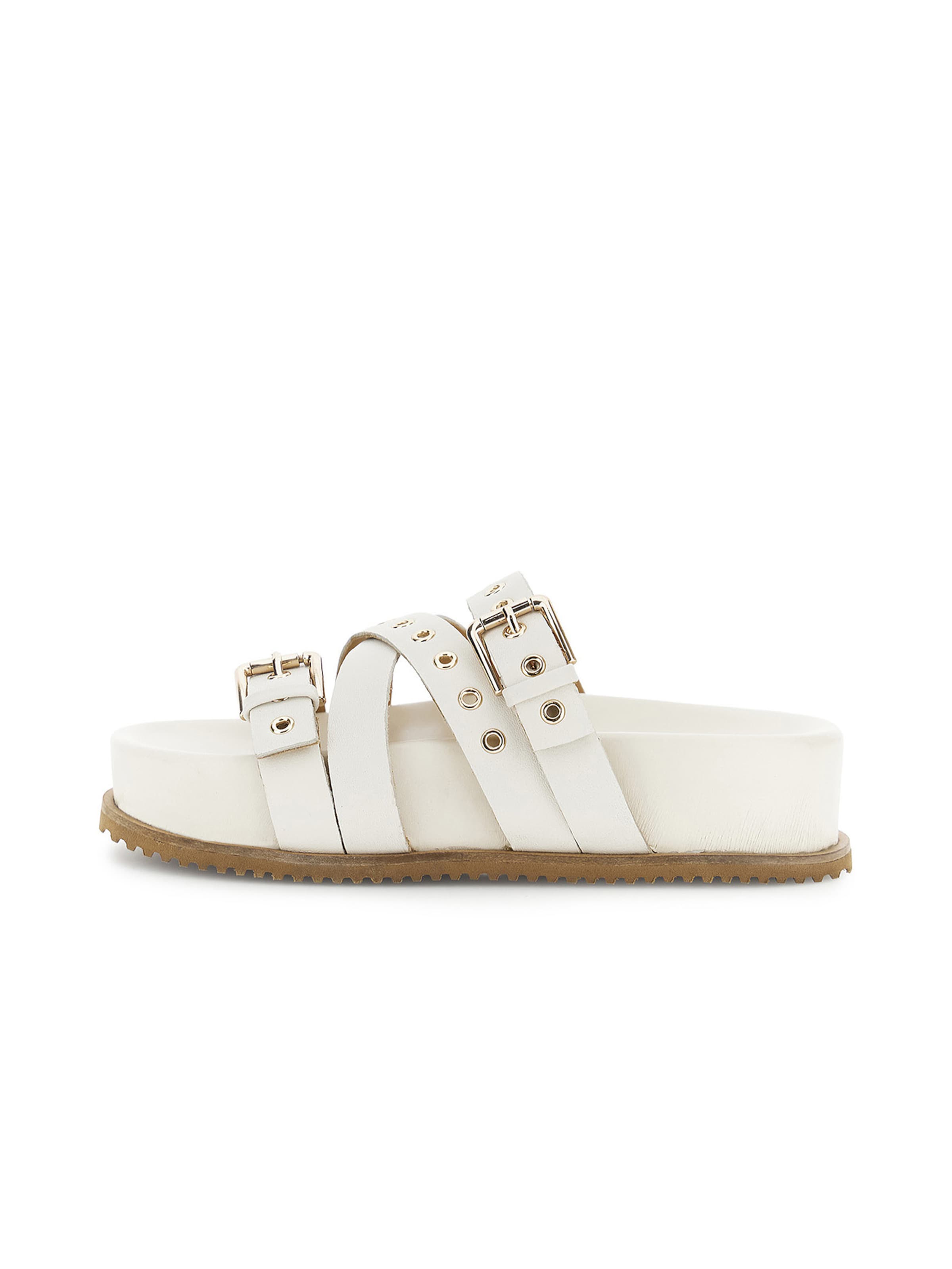 CAFè NOIR Muiltjes in Wit: voorkant