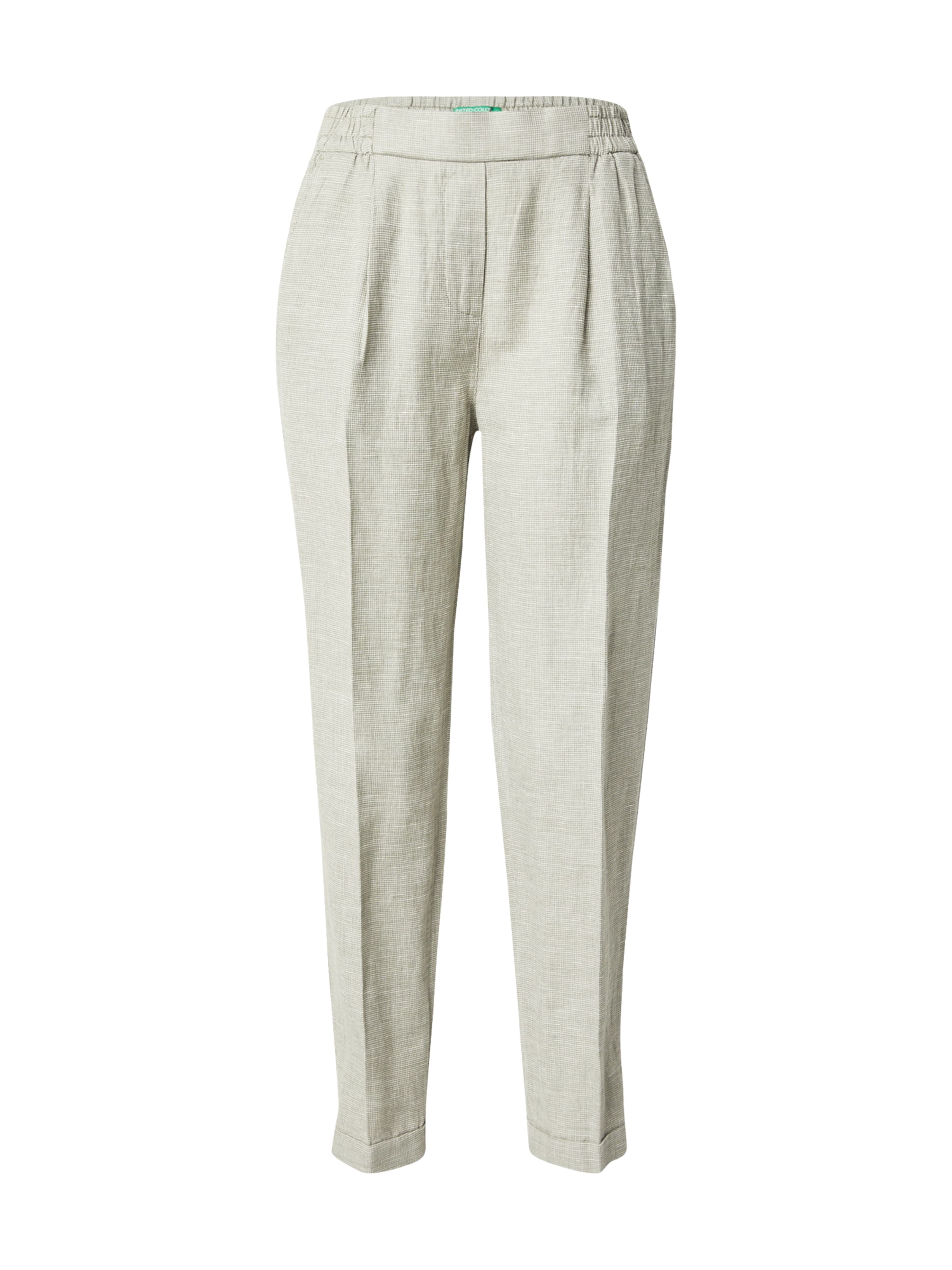 Regular Pantalon à pince UNITED COLORS OF BENETTON en vert : devant