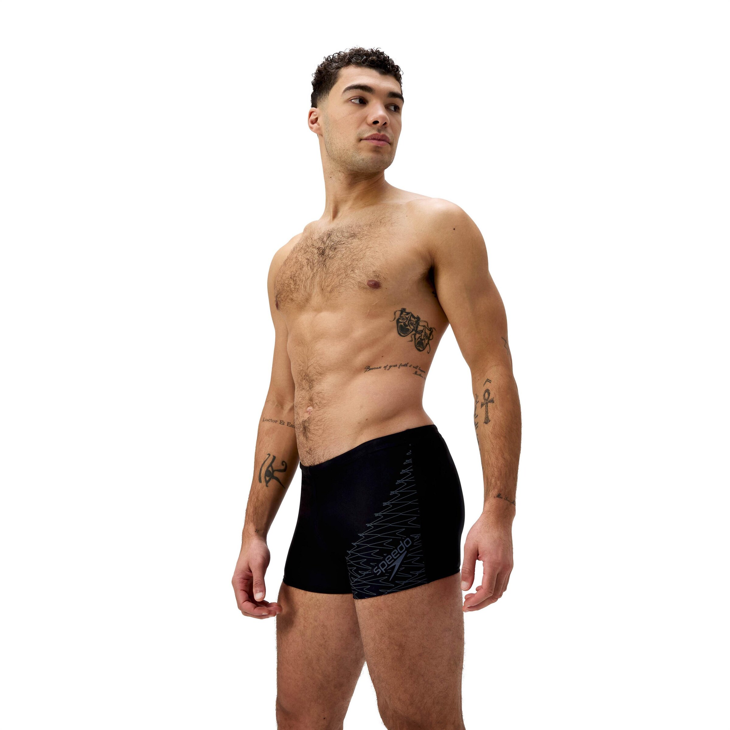 SPEEDO Athletic Swim Trunks 'Medley' in Black