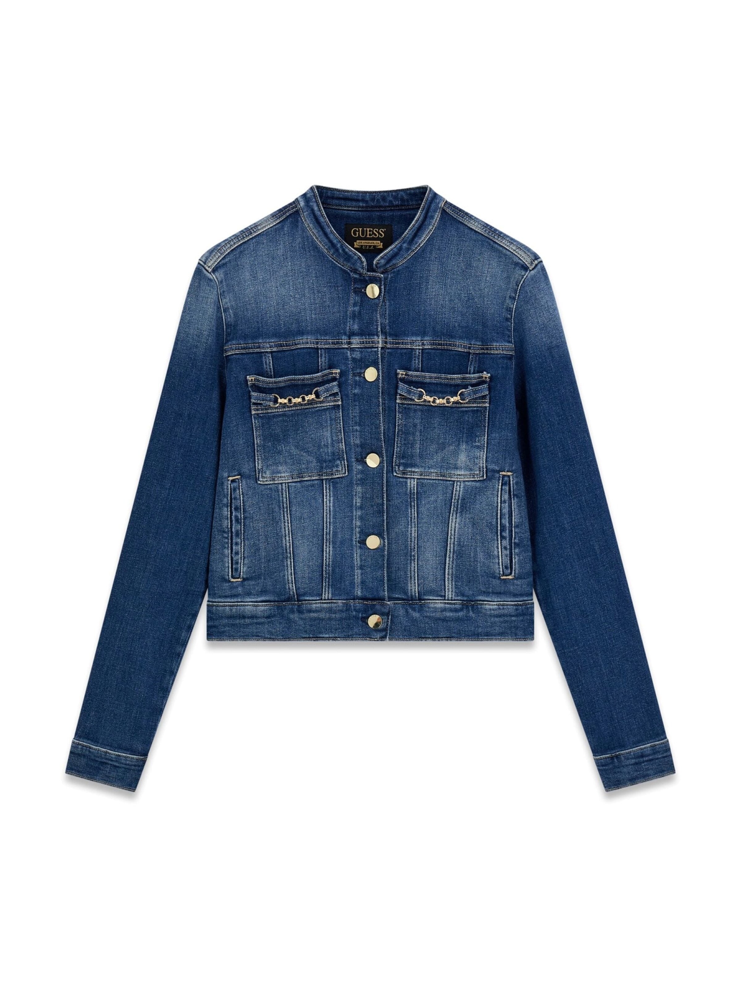 GUESS Übergangsjacke 'Giacche W6YN03D1341'‌ in XL in blue denim, Produktansicht