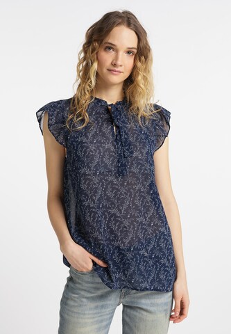 DreiMaster Vintage Blouse in Blauw: voorkant