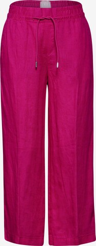 STREET ONE Wide leg Pleated Pants in Pink: front