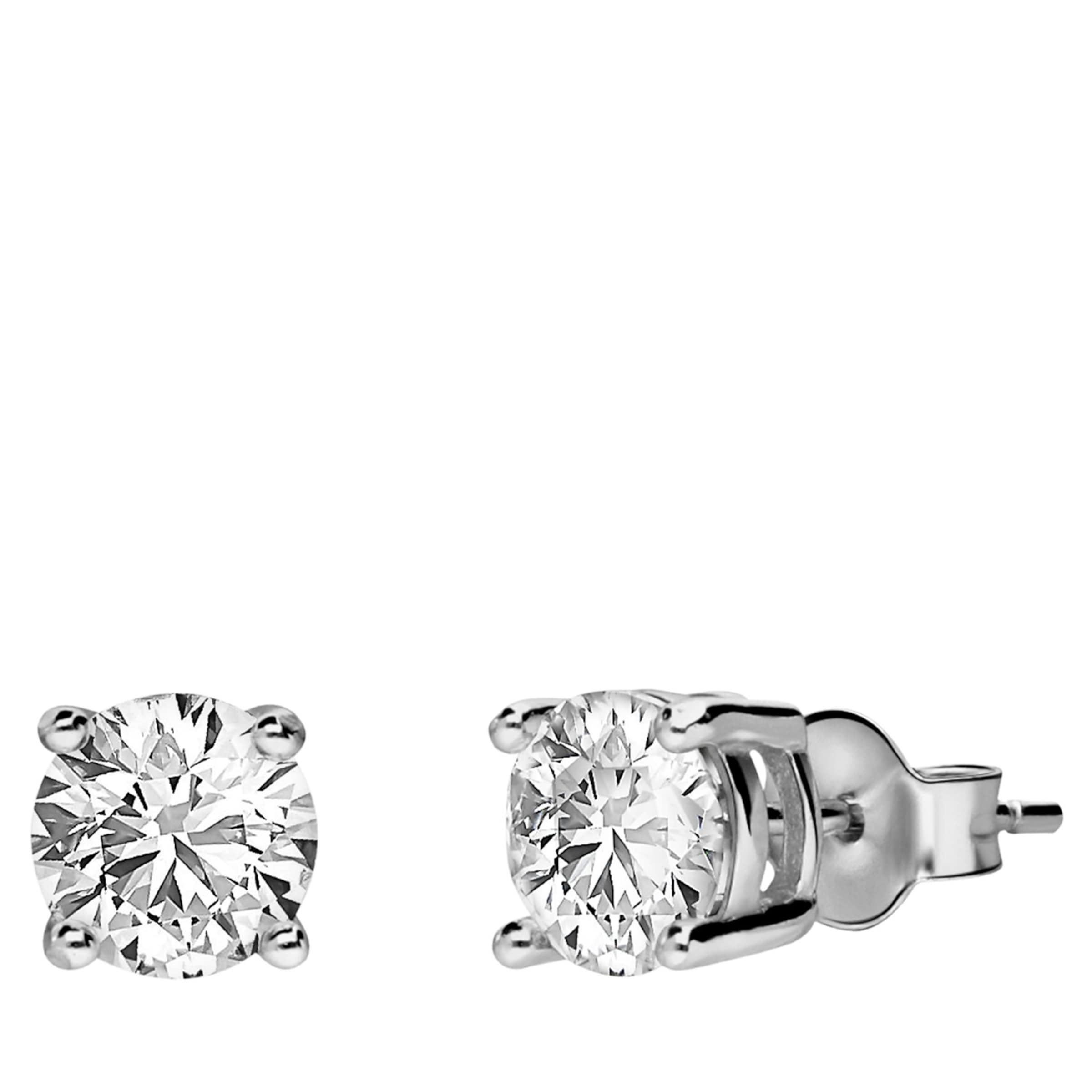 Lucardi Oorbel in Zilver: voorkant