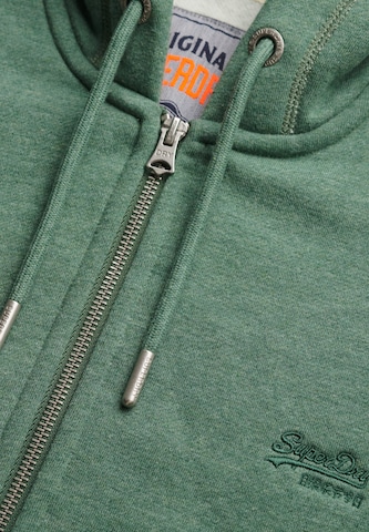 Superdry & Co Ζακέτα φούτερ 'ESSENTIAL' σε πράσινο