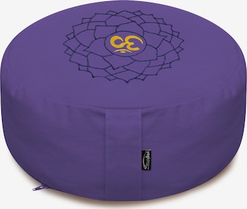 Yogishop Meditationskissen - Rund - Chakras - Organic Cotton - Ø 36Cm X 15Cm in Lila: predná strana