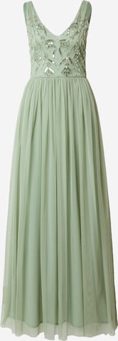 LACE & BEADS Evening Dress 'Dorothy' in Green: front