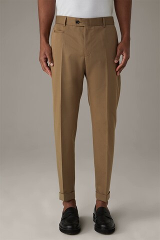 STRELLSON Loosefit Pantalon ' Luc ' in Beige: voorkant