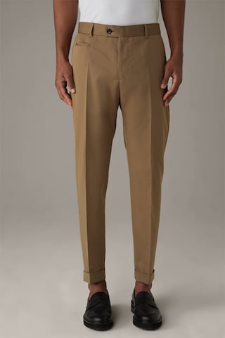 Loosefit Pantalon à plis ' Luc ' STRELLSON en beige : devant