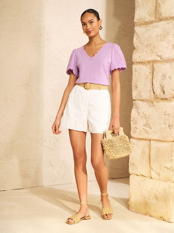 love & roses Shirts i lilla