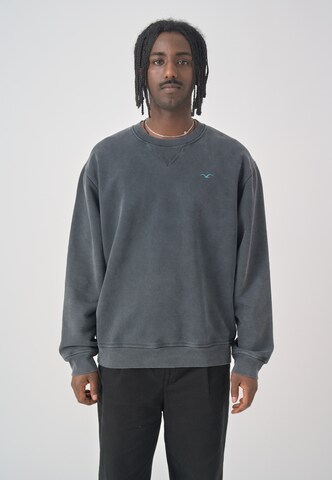 Cleptomanicx Sweatshirt 'Ligull Washed' in Grau: Vorderseite