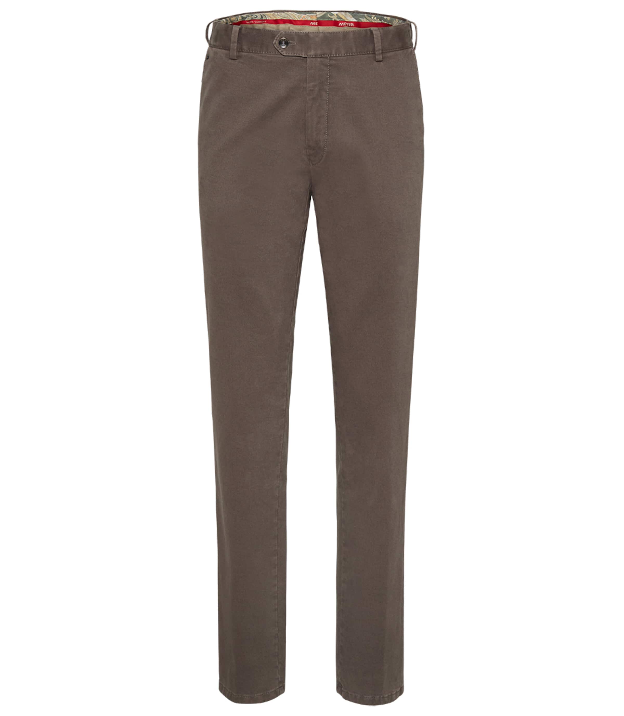 Meyer Hosen Regular Chino Pants 'Oslo' in Brown: front