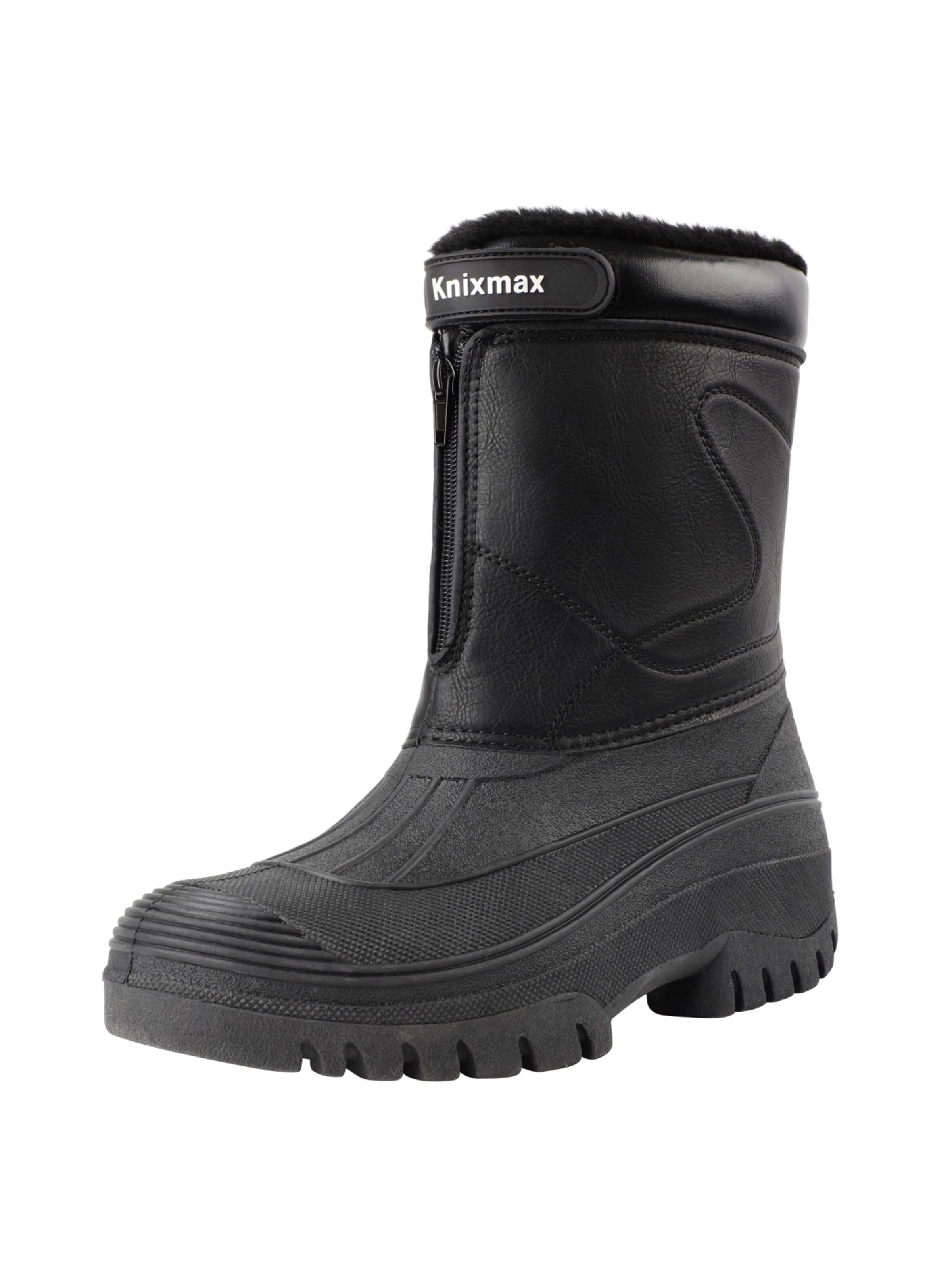 Bottes de neige Knixmax en noir : devant