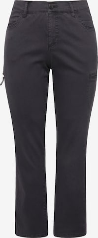 Ulla Popken Cargo Pants in Grey: front