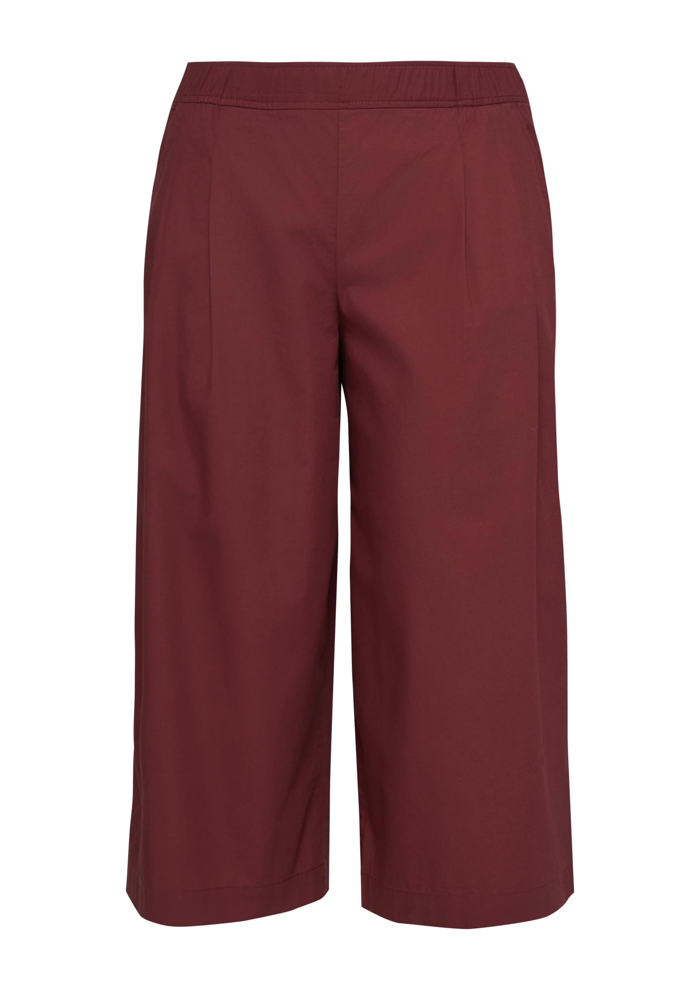 s.Oliver Wide leg Bandplooibroek in Rood: voorkant