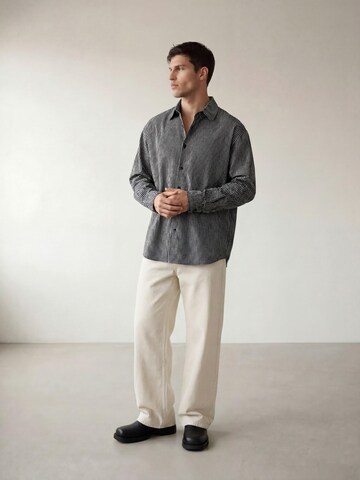 Fit confort Chemise 'The Carl Black Check Loose Shirt' ARMIE en noir