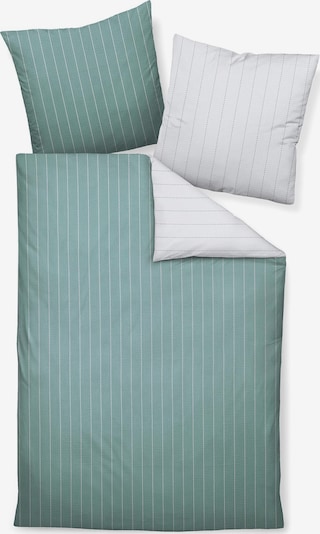 JANINE Bettbezug in hellgrau / smaragd / weiß, Produktansicht