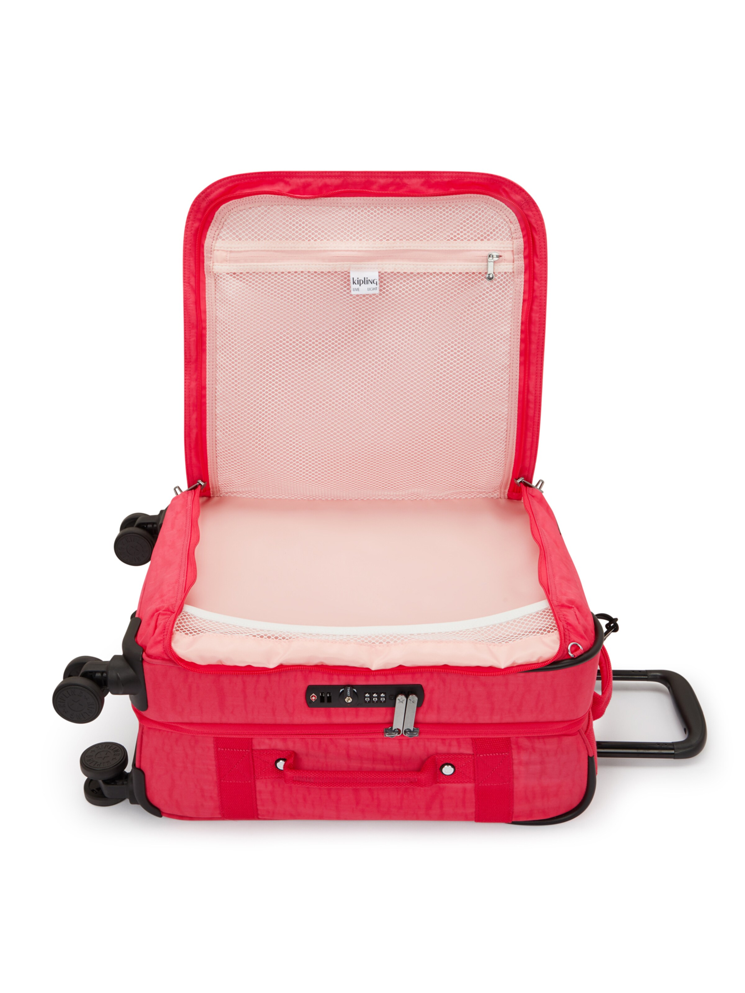KIPLING Βαλίτσα με ροδάκια 'Spontaneous 33 x 55 x 20 cm' σε ροζ