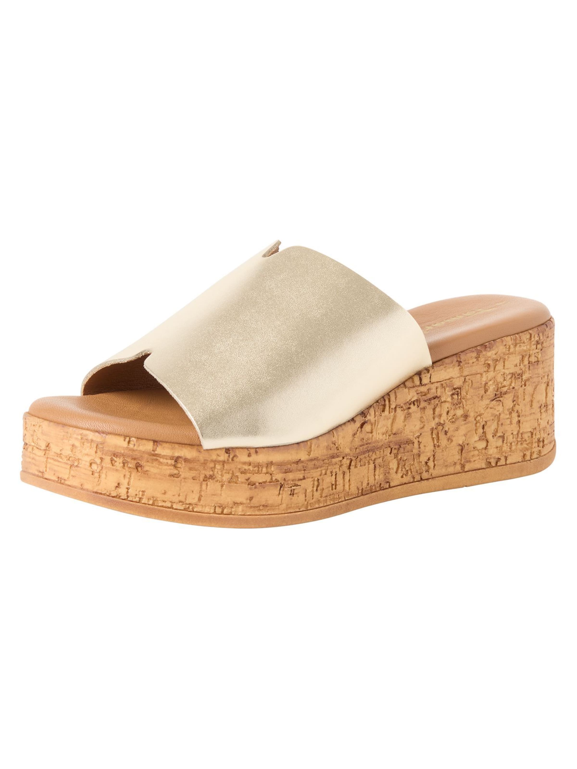 Tamaris Pantolette in Gold: Vorderseite