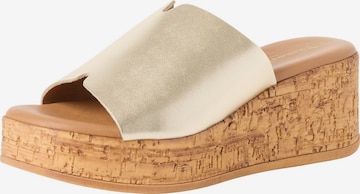 Mule Tamaris en or : devant