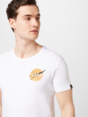 ALPHA INDUSTRIES Shirt 'NASA Davinci' in Wit