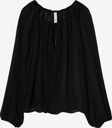 Camicia da donna 'Olga' di MANGO in nero: frontale