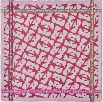 CODELLO Jacquard Tuch mit Taubenmuster in Rot: Vorderseite