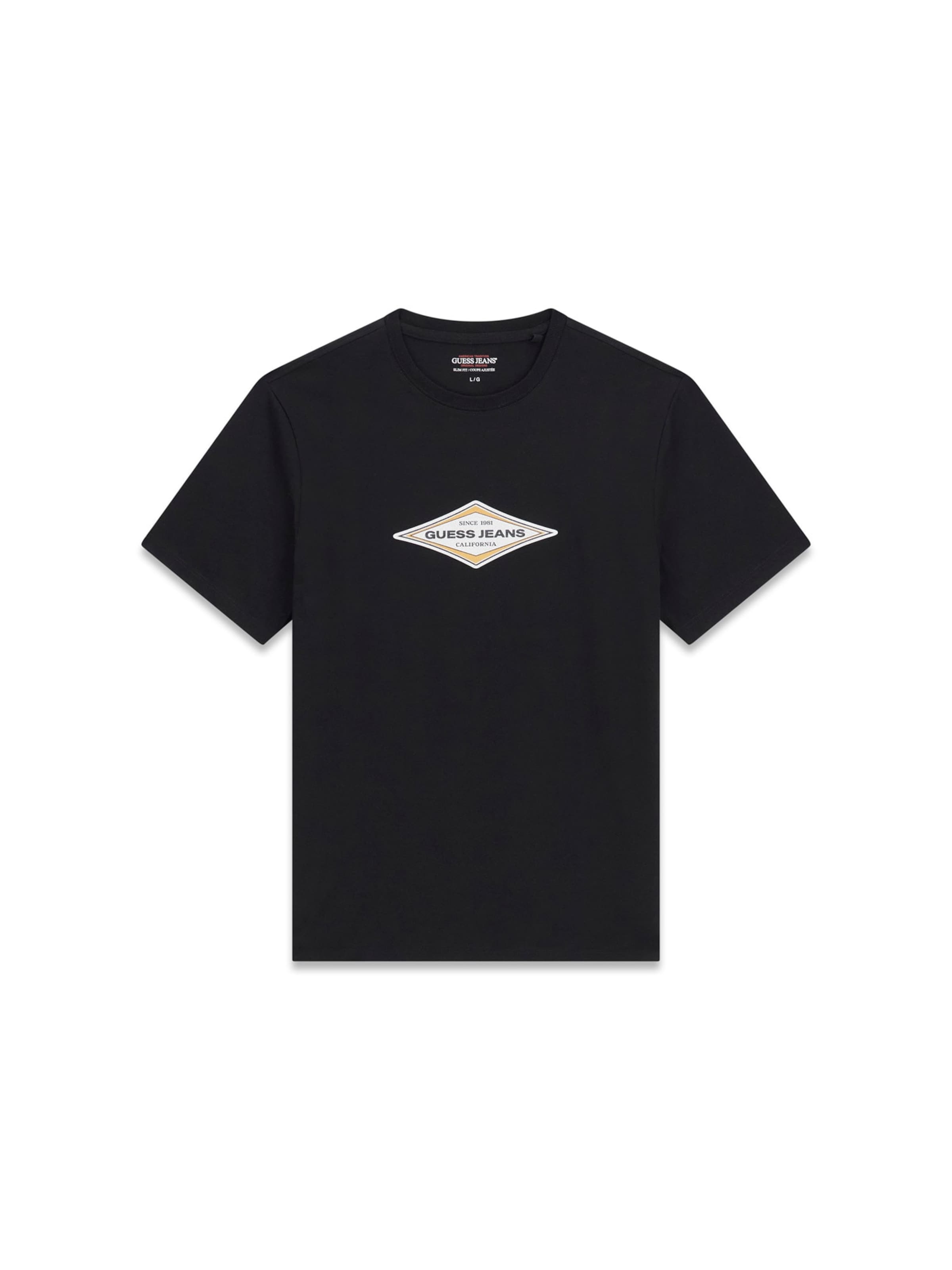 GUESS JEANS Tričko 'DIAMOND' - Čierna: predná strana