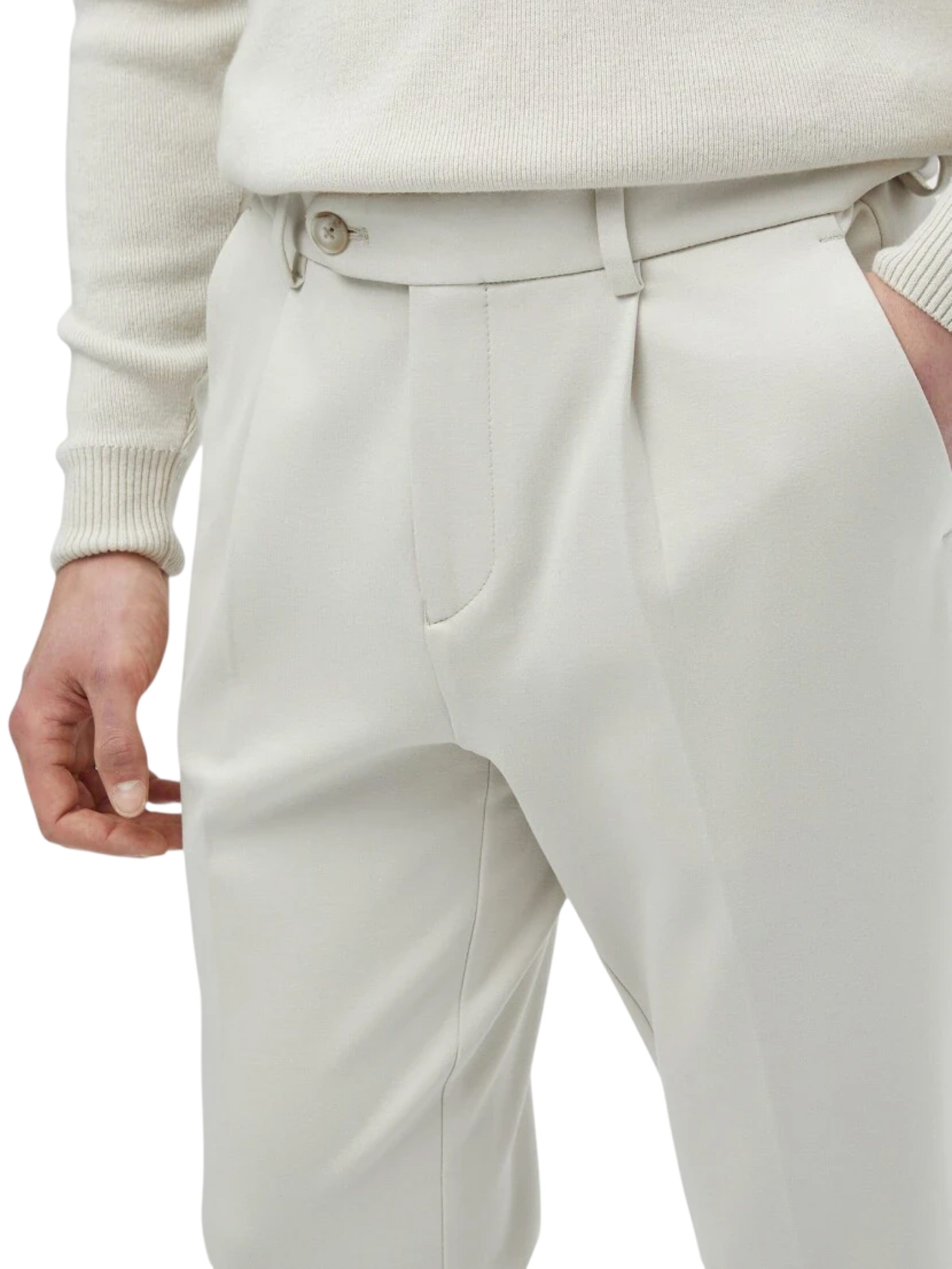 Effilé Pantalon à pince Ramsey en beige