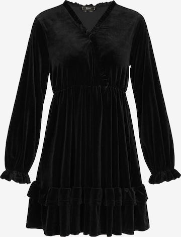 faina - Vestido em preto: frente