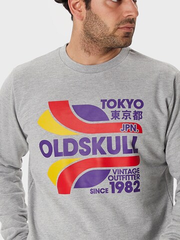 Oldskull Sweatshirt 'Tokyopolis' in Grijs: voorkant