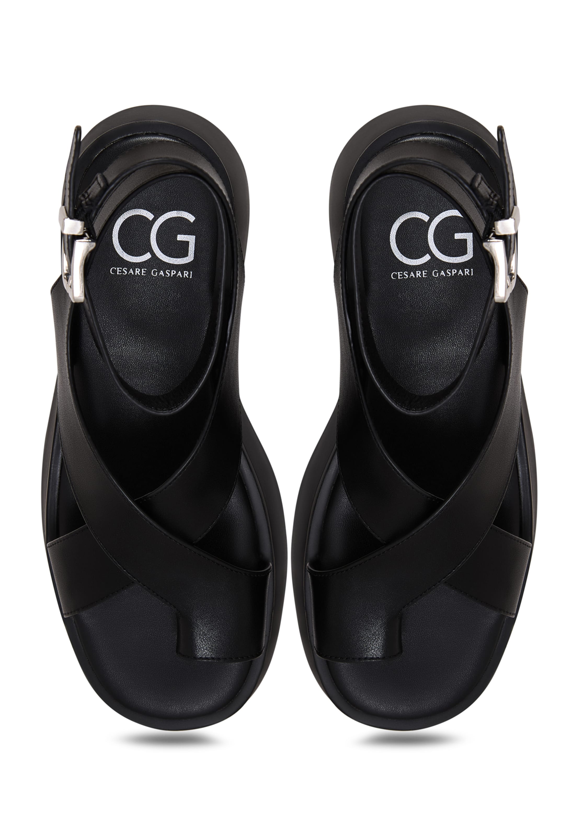 CESARE GASPARI Teenslipper in Zwart