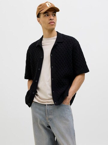 JACK & JONES Средняя посадка Вязаная кофта 'JORACAPULCO' в Черный: спереди